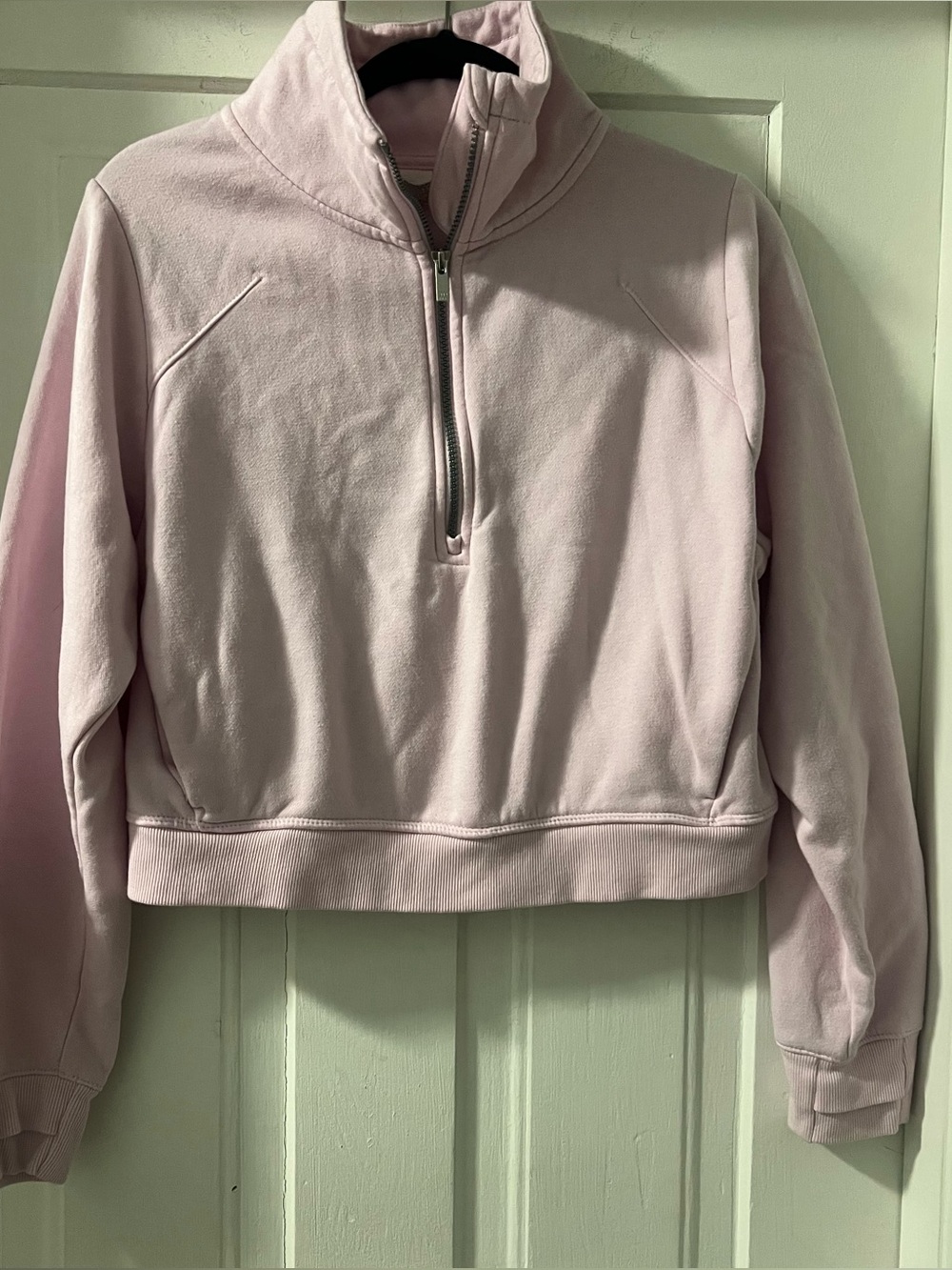 Women's light purple Half  Zip Sweatshirt